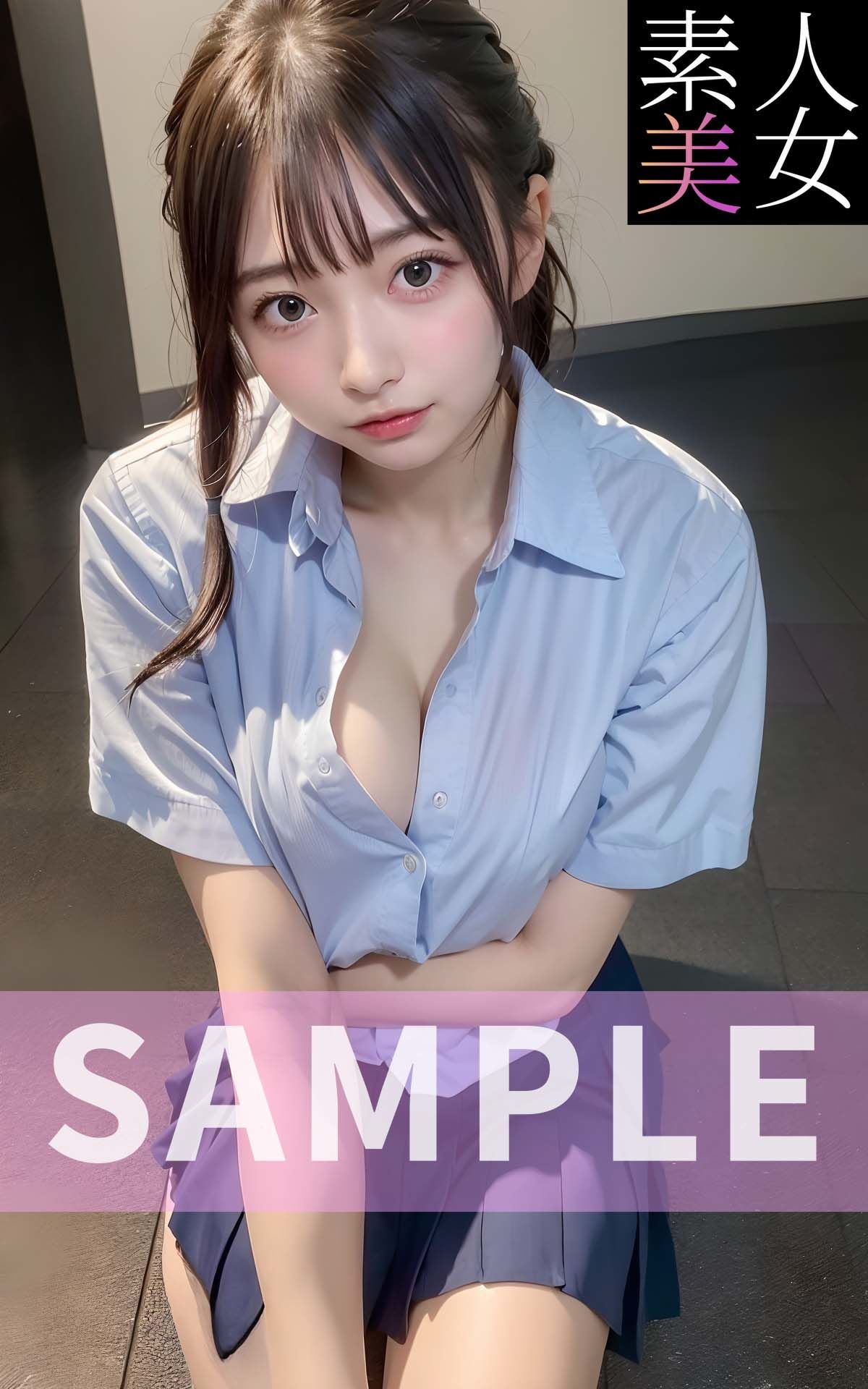 サンプル画像3:【素人美女】女子校生写真集 ─はじめて編─(素人美女をAIで) [d_397493]