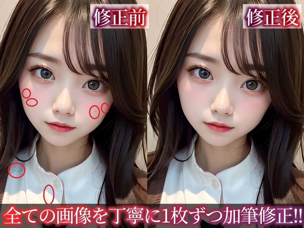 サンプル画像2:【素人美女】女子校生写真集 ─おかわり編─(素人美女をAIで) [d_397501]