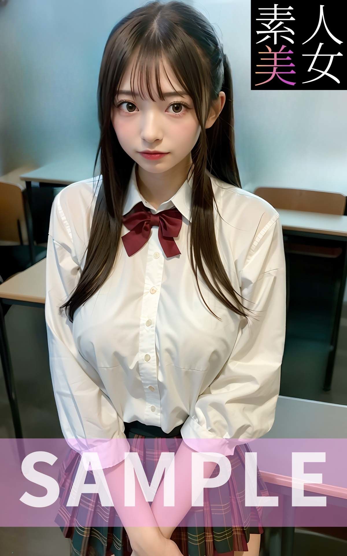 サンプル画像3:【素人美女】女子校生写真集 ─おかわり編─(素人美女をAIで) [d_397501]