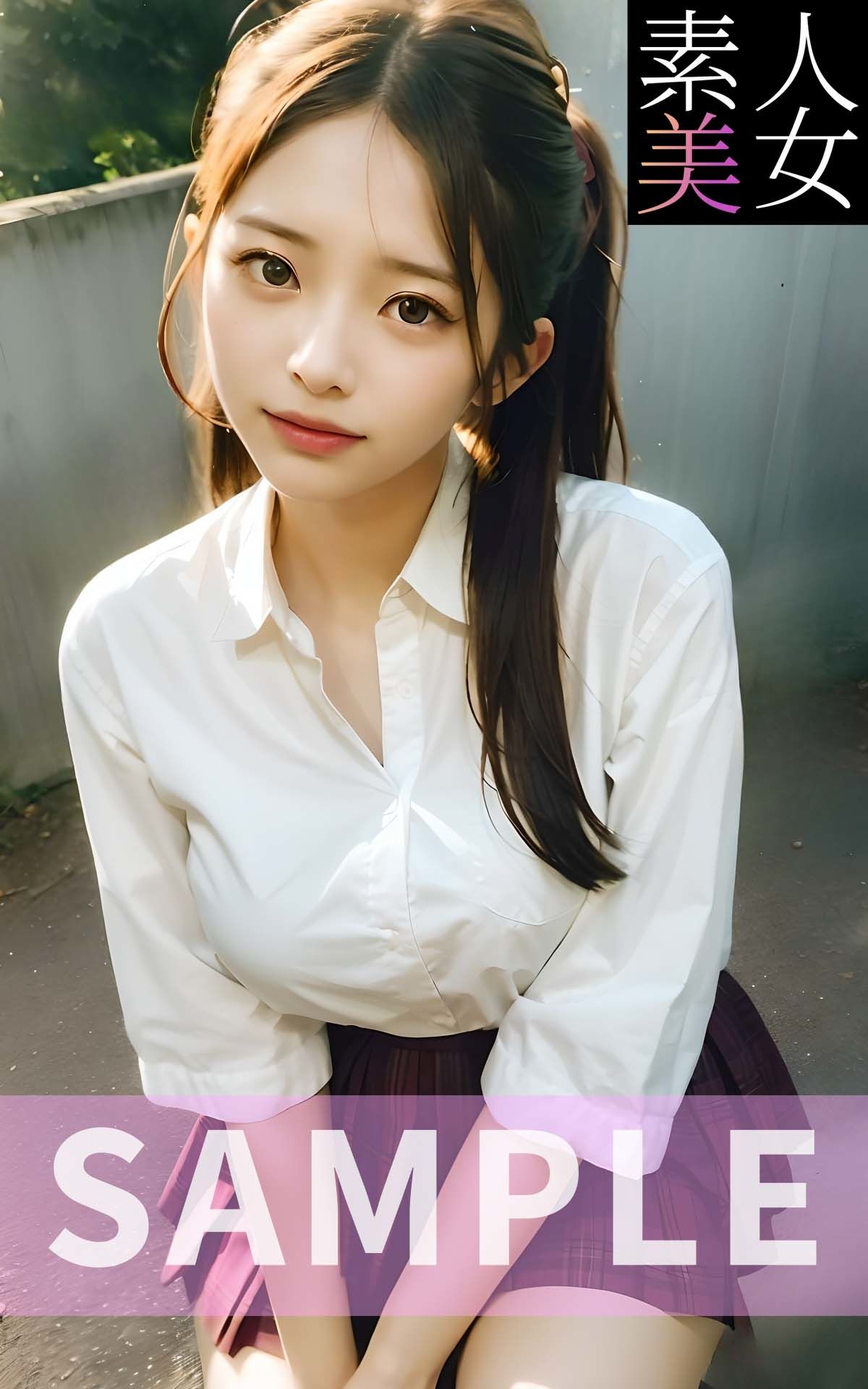 サンプル画像4:【素人美女】女子校生写真集 ─おかわり編─(素人美女をAIで) [d_397501]