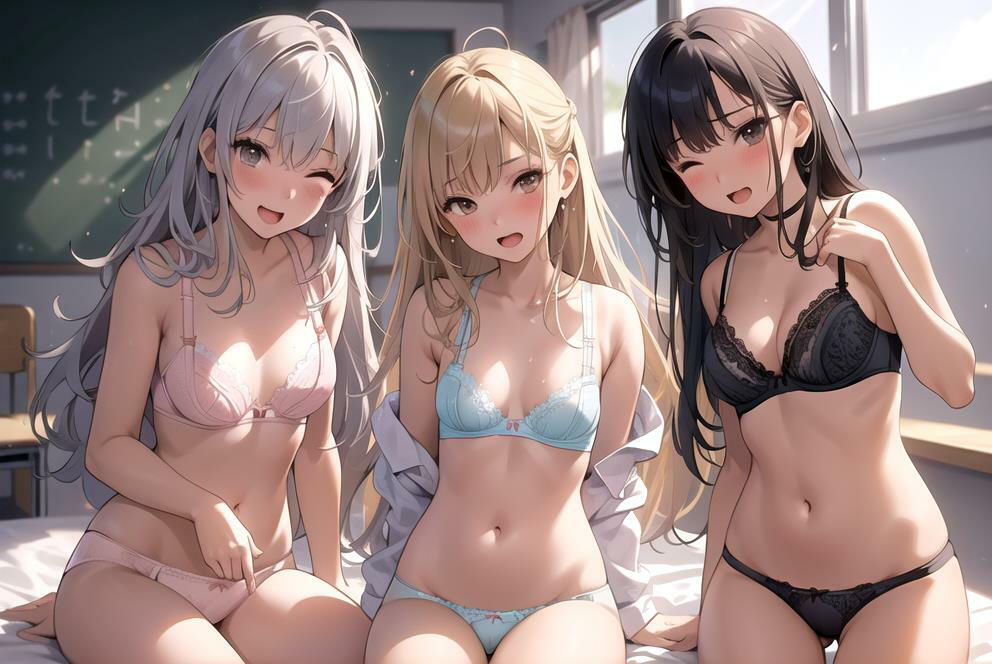 サンプル画像5:【はだかの幼馴染】 日常とは異なる風景が広がる教室 いつからこうなったんだろう・・ 君の湿ったYシャツが 色っぽいくて仕方がない ＃11(美女の親指) [d_397510]