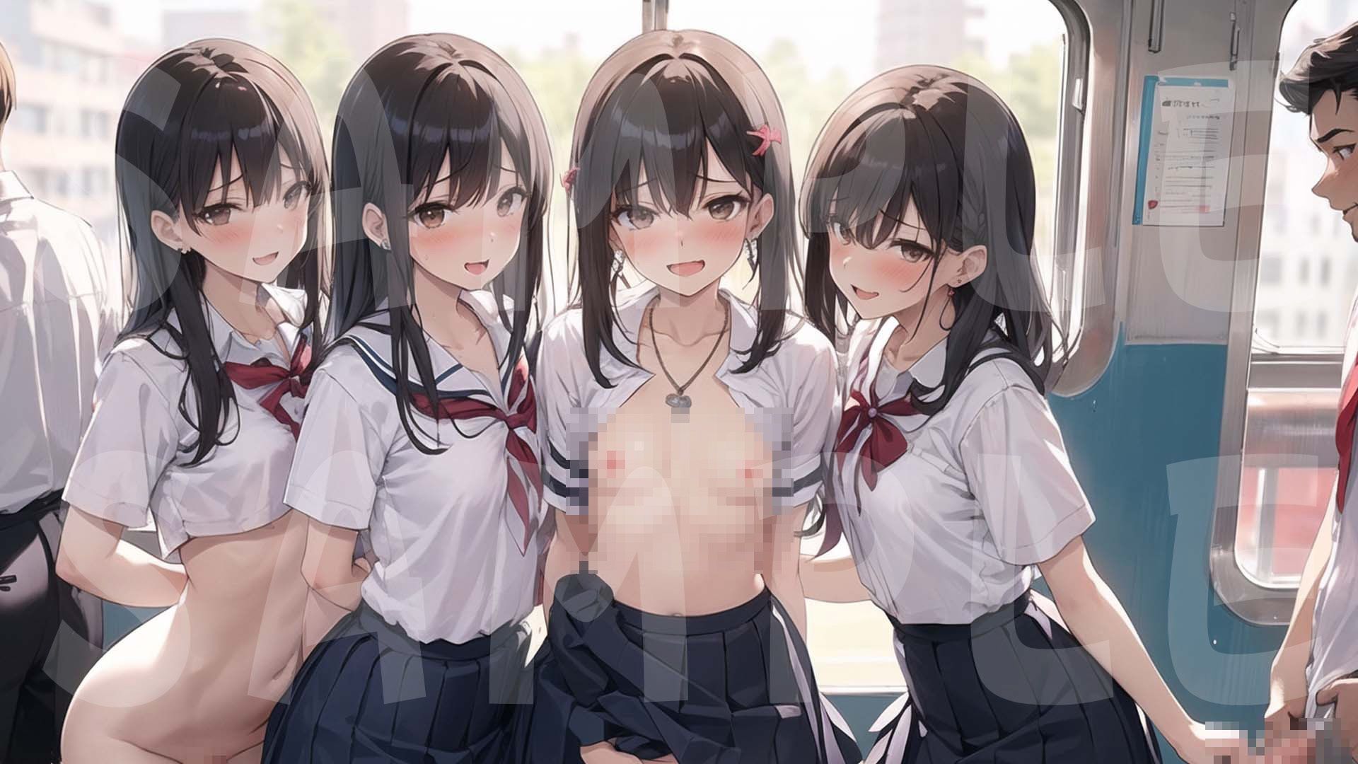 サンプル画像2:秘密の制服電車 「あのぉ 次は 私も、いいですか？」vol.3(MIDD) [d_397575]