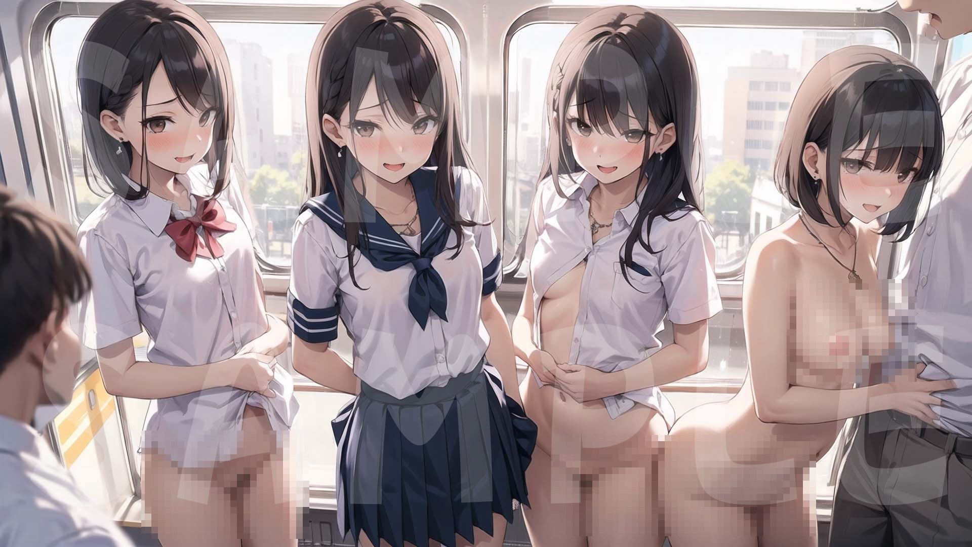 サンプル画像3:秘密の制服電車 「あのぉ 次は 私も、いいですか？」vol.3(MIDD) [d_397575]
