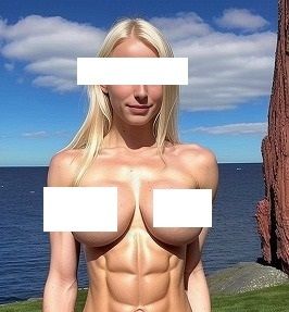 サンプル画像2:腹筋マニア: 美乳がいっそう引き立つ腹筋女子、第二弾、100枚（外人系）Part2(MUTANTITS) [d_397644]