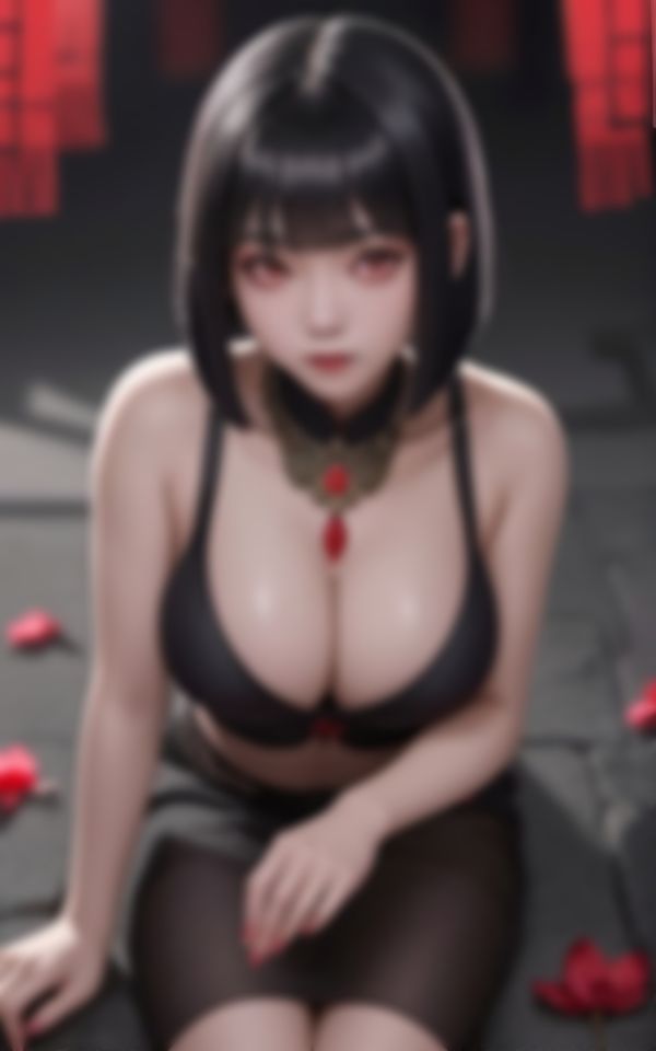 サンプル画像2:淫らな身体で男を誘惑する淫乱キョンシー写真集88枚(美女AI製作LaBO) [d_397662]