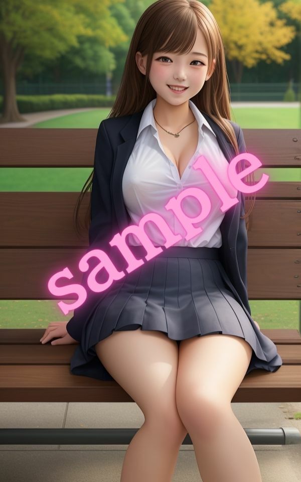 サンプル画像4:初恋の相手と誰も居ない公園のベンチで二人きり・・・僕は彼女の巨乳に大興奮(エロIAクラブ) [d_397713]