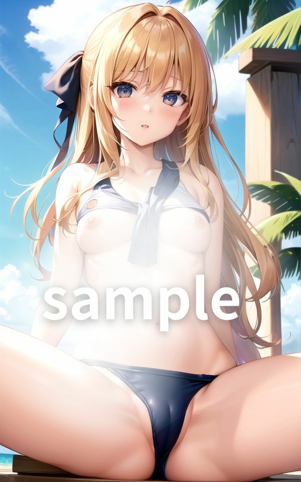 サンプル画像3:スク水女子のえっちなおっぱい(AIblue) [d_397786]