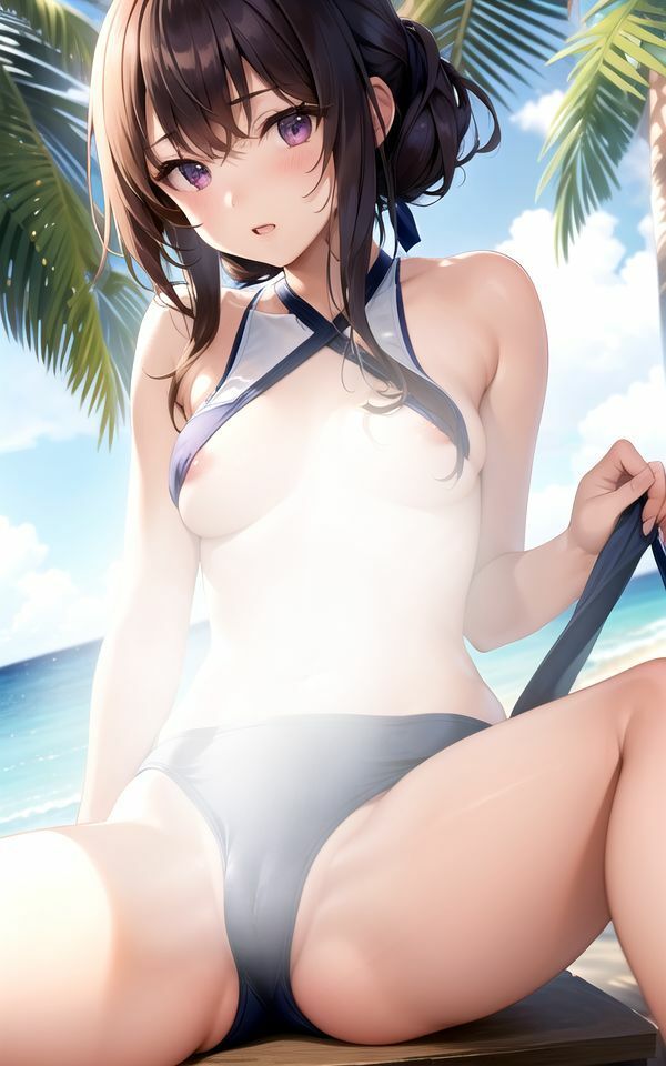 サンプル画像4:スク水女子のえっちなおっぱい(AIblue) [d_397786]