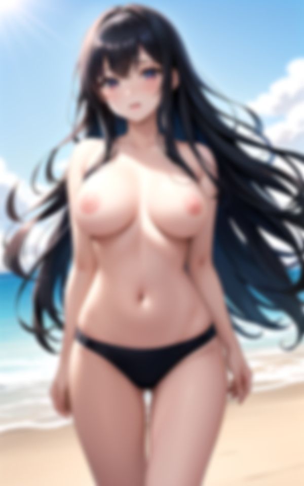 サンプル画像6:露出した美女は…(淫乱の海) [d_397855]