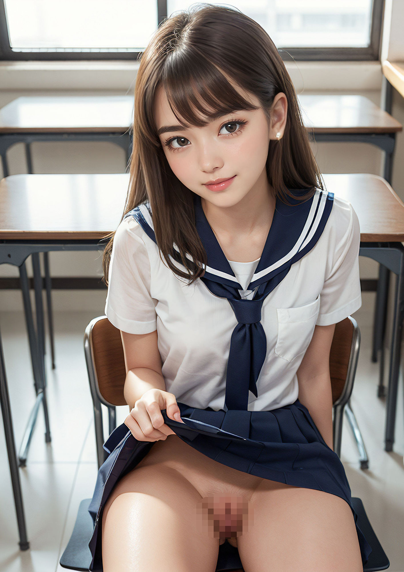 サンプル画像4:ハーレム学園_ドスケベ女子校生の淫乱教室(女子校生AIレボリューション) [d_397871]