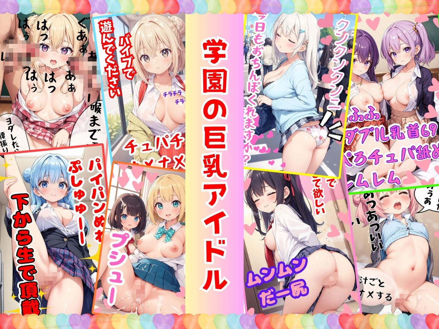 サンプル画像1:学園の巨乳アイドル♪ 【4K高画質】(AI Beauties Lab) [d_397905]