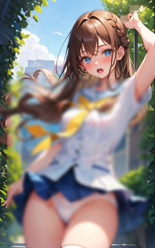 サンプル画像2:風チラのお時間 〜もしかして見えちゃった？〜(ペロメロン) [d_397937]