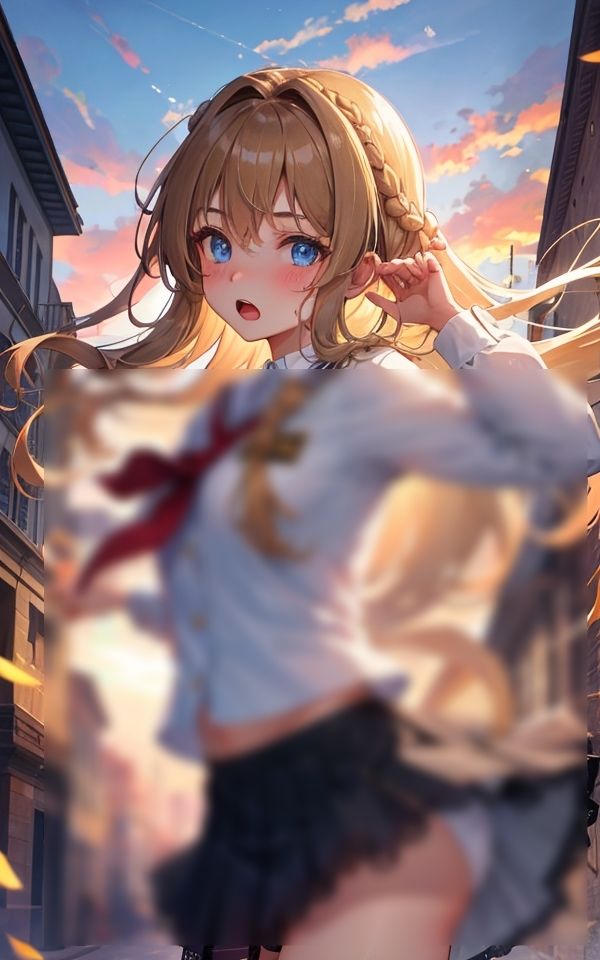 サンプル画像3:風チラのお時間 〜もしかして見えちゃった？〜(ペロメロン) [d_397937]