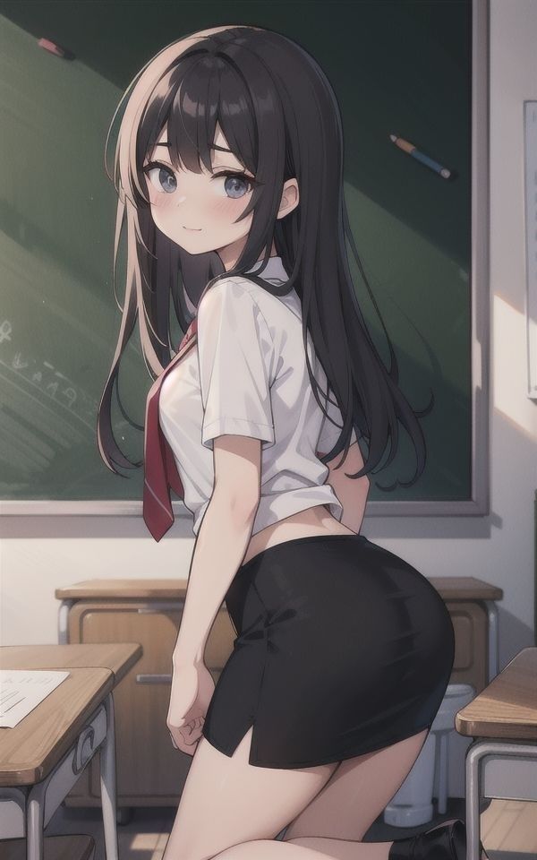 サンプル画像1:女教師のプリ尻でバックの練習！(虹のふもと) [d_398130]