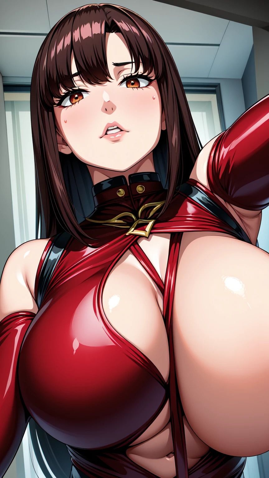 サンプル画像3:ぴちぴちライダースーツ美女【理想美女イラスト図鑑】(おっぱいおしり研究所) [d_398181]