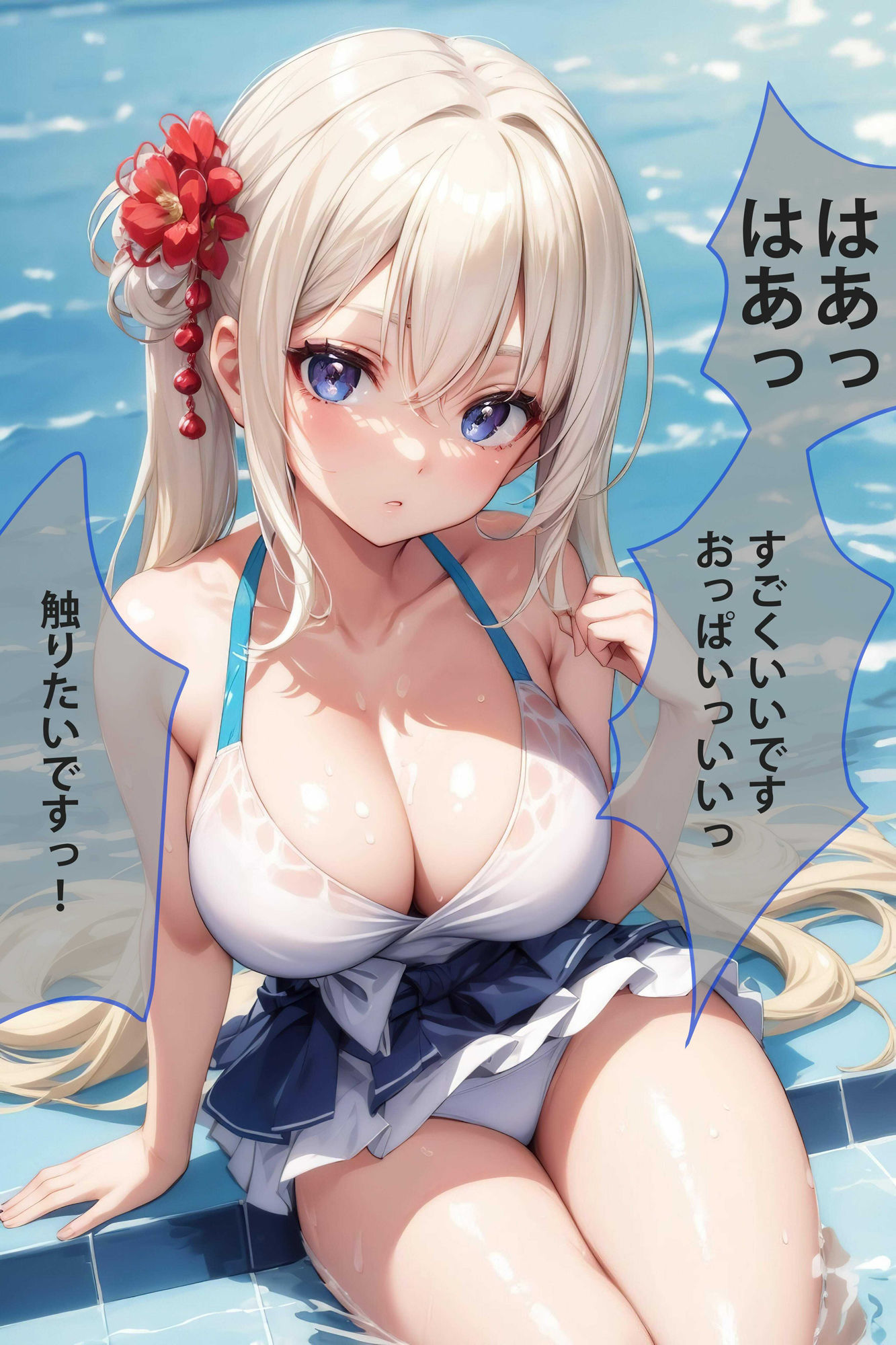 サンプル画像4:真夏の禁断プール【4K高画質】(ハイスクールパラダイス) [d_398213]