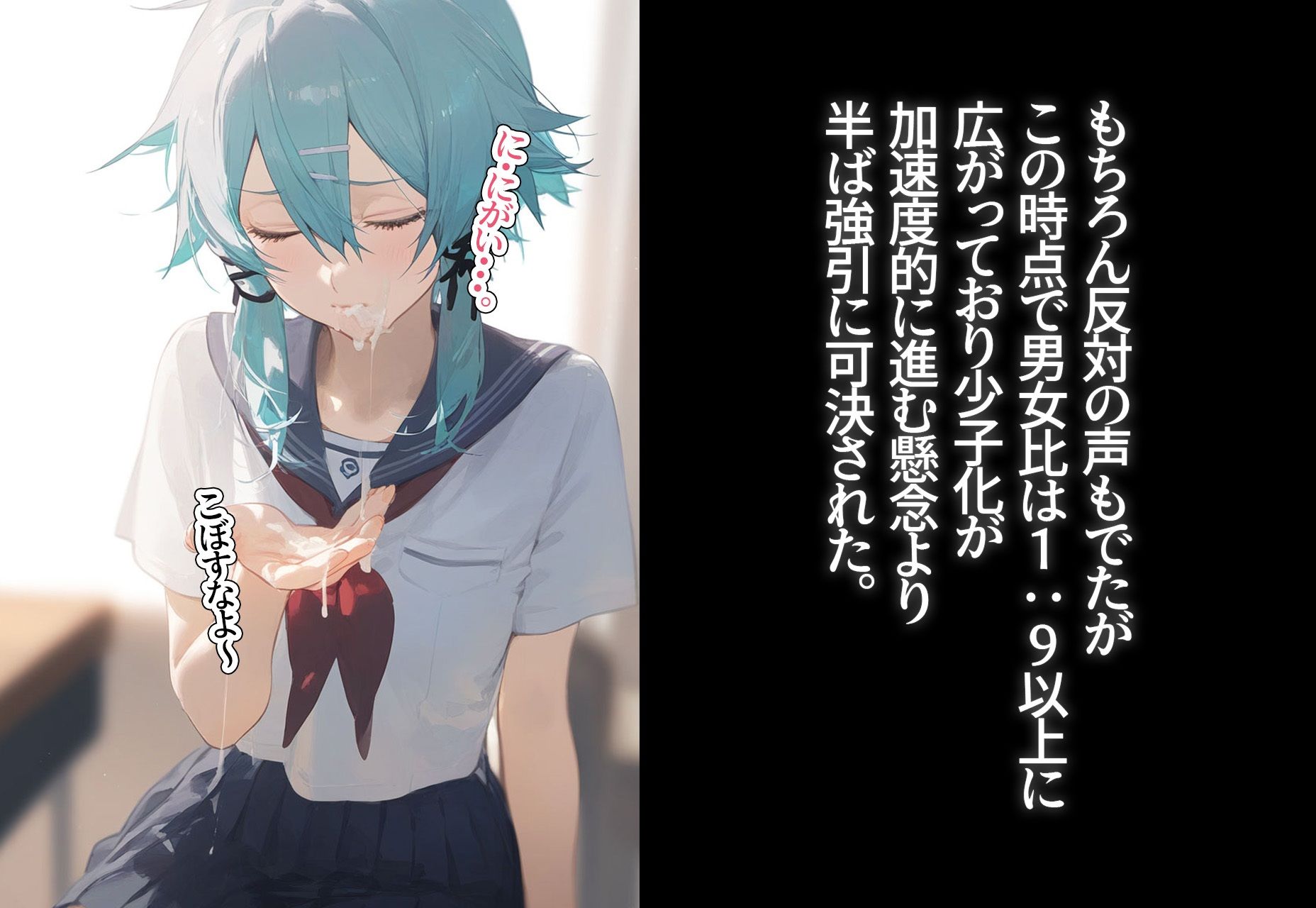 サンプル画像3:！種付許可証！〜男が極端に減った社会で…〜シ◯ン編(XXXガール) [d_398409]