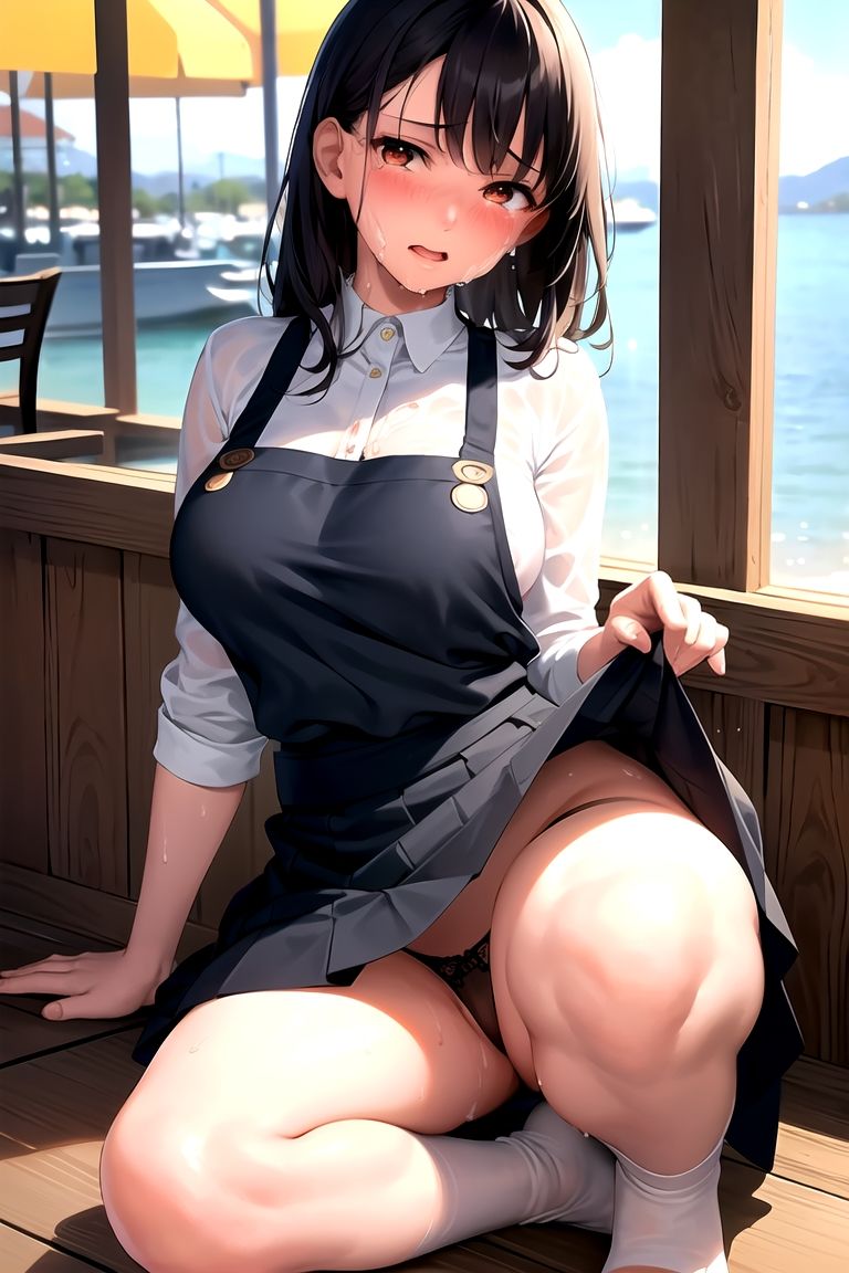 サンプル画像1:店長に弱みを握られたカフェ店員が強●中出し(AIはむはむアニメ) [d_398432]