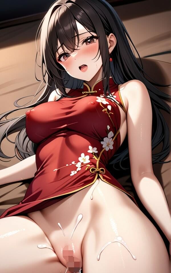 サンプル画像4:巨乳チャイナドレス ドレスにかけてもいいよ！(美女大好き妄想族) [d_398464]