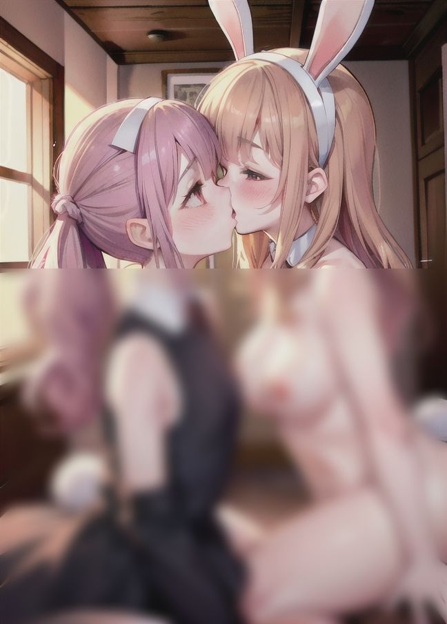 サンプル画像4:女同士快感を求め合う「バニーガール女学園」(現実) [d_398493]