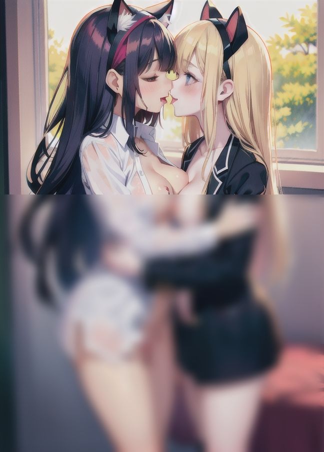 サンプル画像5:ケモノミミ女子を強？？レズらせ「変態半裸レズが襲う…」(寝る前にすること) [d_398502]