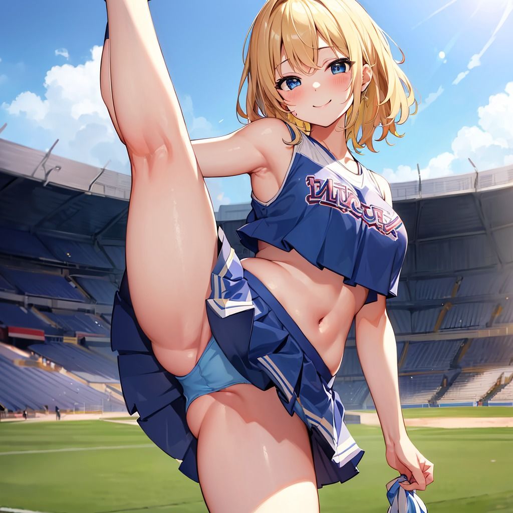 サンプル画像2:チアガール応援！開脚パンチライラスト集(mayura) [d_398507]