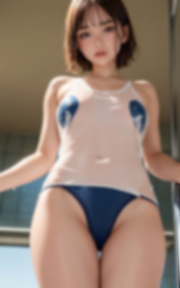 サンプル画像5:童貞の後輩くんを誘惑する水泳部の生意気な新人部員(AIみかん) [d_398715]