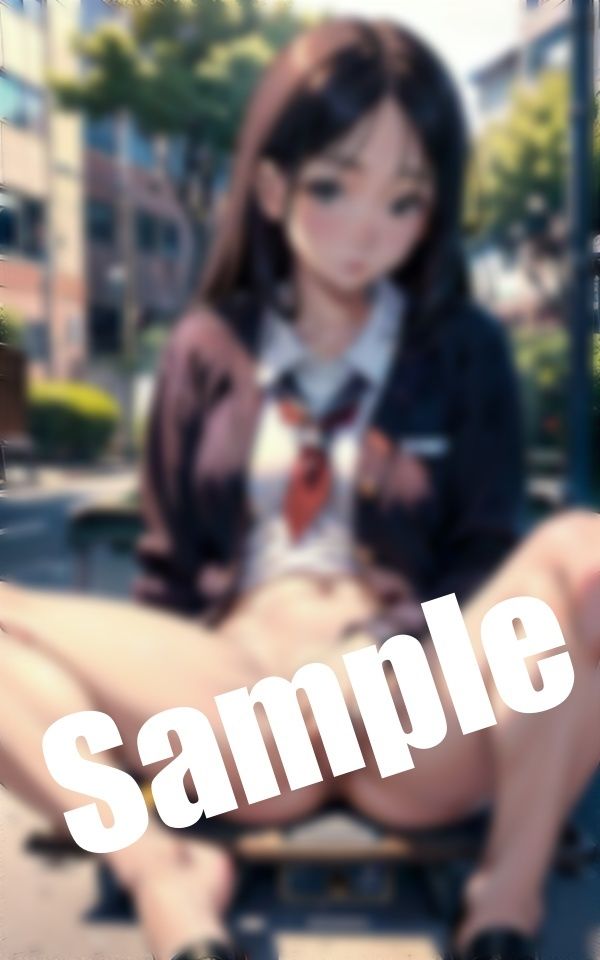 サンプル画像1:美少女クリ攻め〜ノーパンで制服姿の美少女の おま〇こをさわり放題…おま〇こ濡れちゃった…(痴女ステンドグラス) [d_398738]