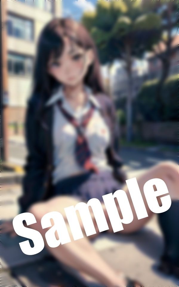 サンプル画像4:美少女クリ攻め〜ノーパンで制服姿の美少女の おま〇こをさわり放題…おま〇こ濡れちゃった…(痴女ステンドグラス) [d_398738]