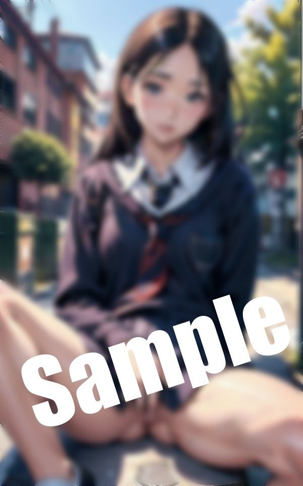 サンプル画像1:制服姿の美少女がおま〇こ 丸出し…おま〇こ、触ってほしいの…(へんたいろり企画) [d_398750]