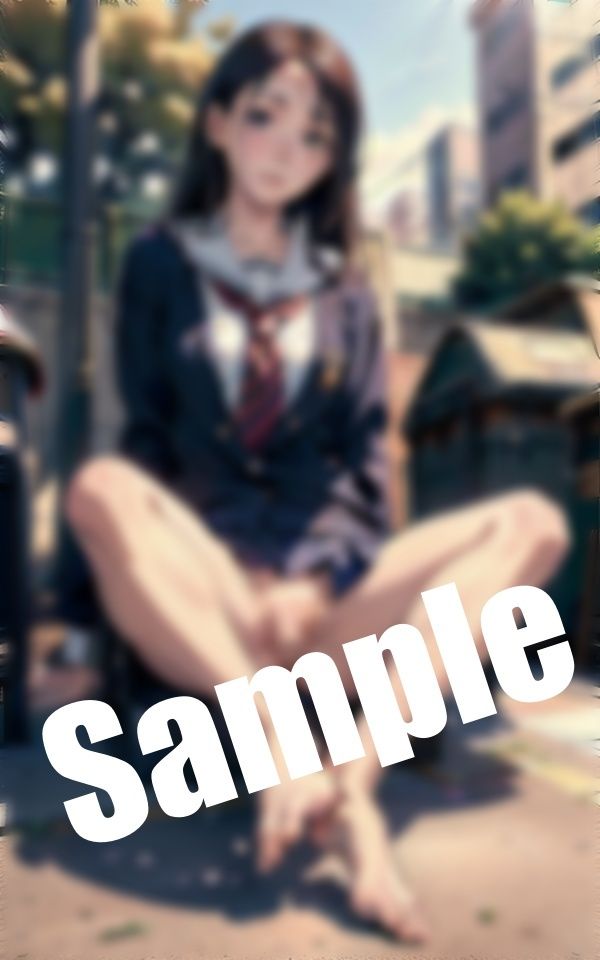 サンプル画像4:制服姿の美少女がおま〇こ 丸出し…おま〇こ、触ってほしいの…(へんたいろり企画) [d_398750]