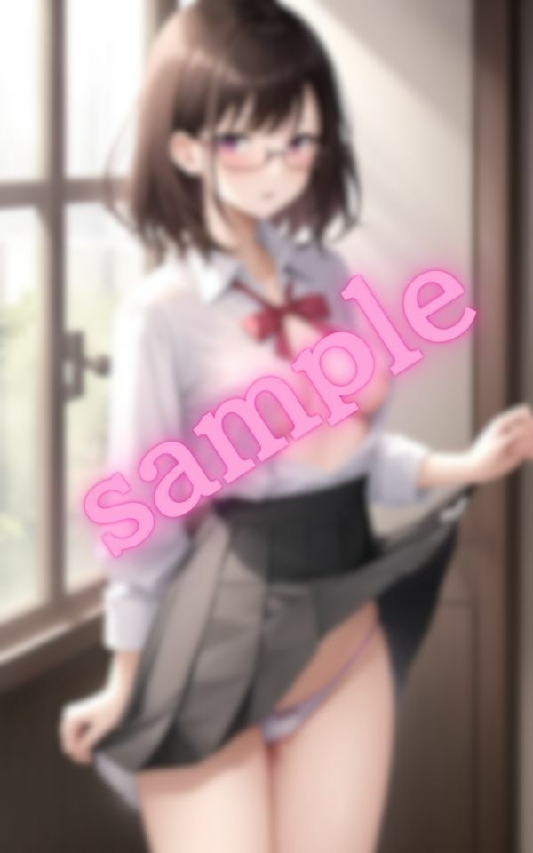 サンプル画像4:可愛いパンツを見せて誘惑してくる眼鏡美女の画像集(美女IAクラブ) [d_398765]