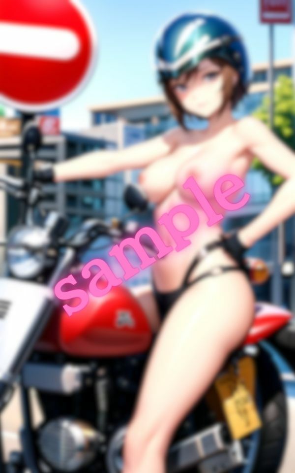 サンプル画像3:おっぱい丸出しでツーリングする美女の画像集(誘惑してくる美人ギャル) [d_398783]