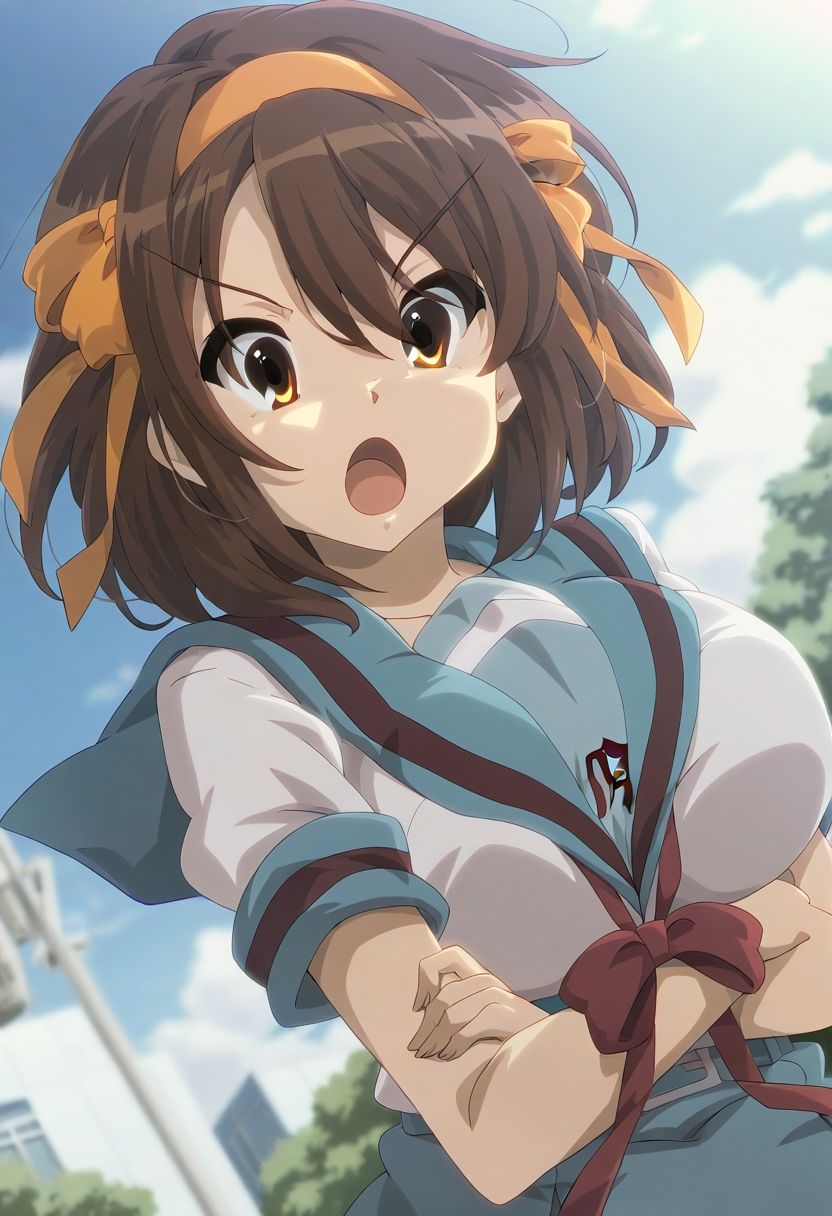 サンプル画像1:野生少女 涼宮ハ〇ヒを調教快楽堕ちさせる(わんだふぉおAI) [d_398851]