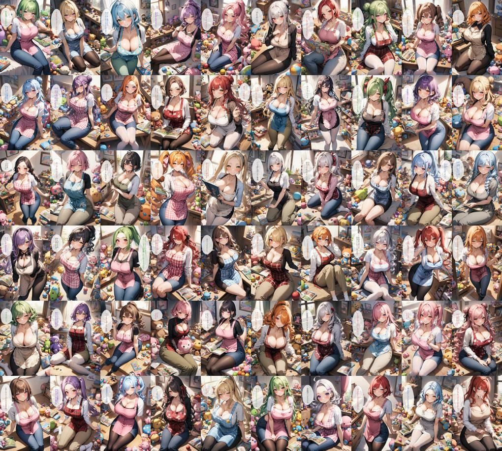 サンプル画像6:60キャラ 巨乳淫語保母さん 即オチ2コマ(事務びーむ) [d_398877]