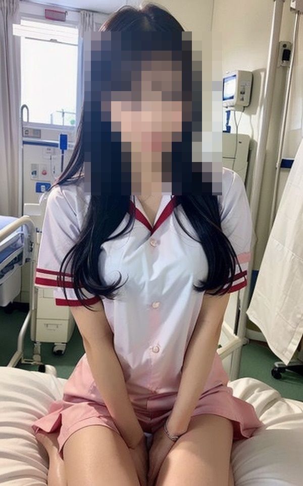 サンプル画像2:怪我して入院したけどエロい看護師を見ると早く回復しそう(お花畑) [d_398898]