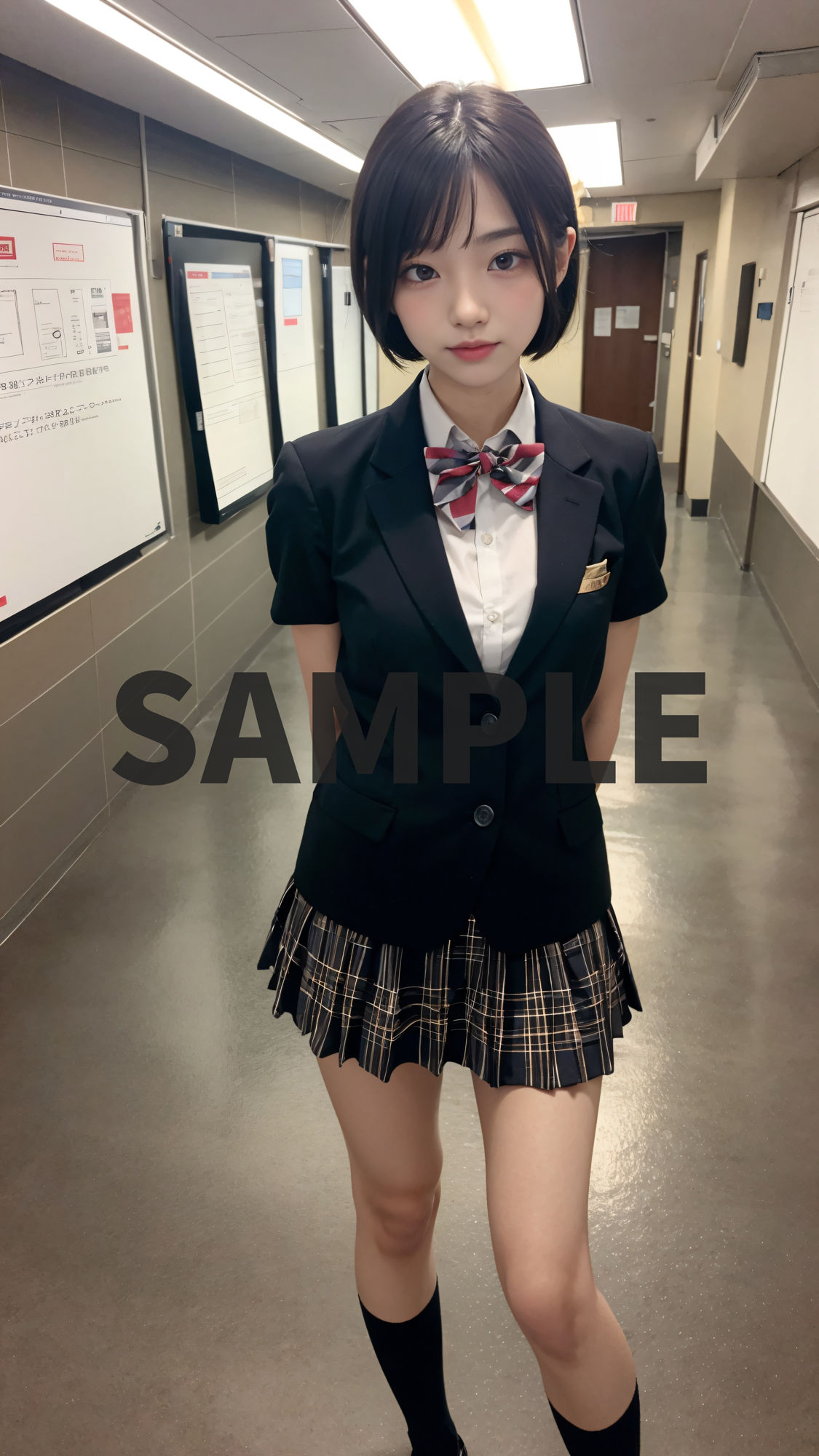 サンプル画像1:女子校生にひたすら顔射(AI女学園) [d_399035]