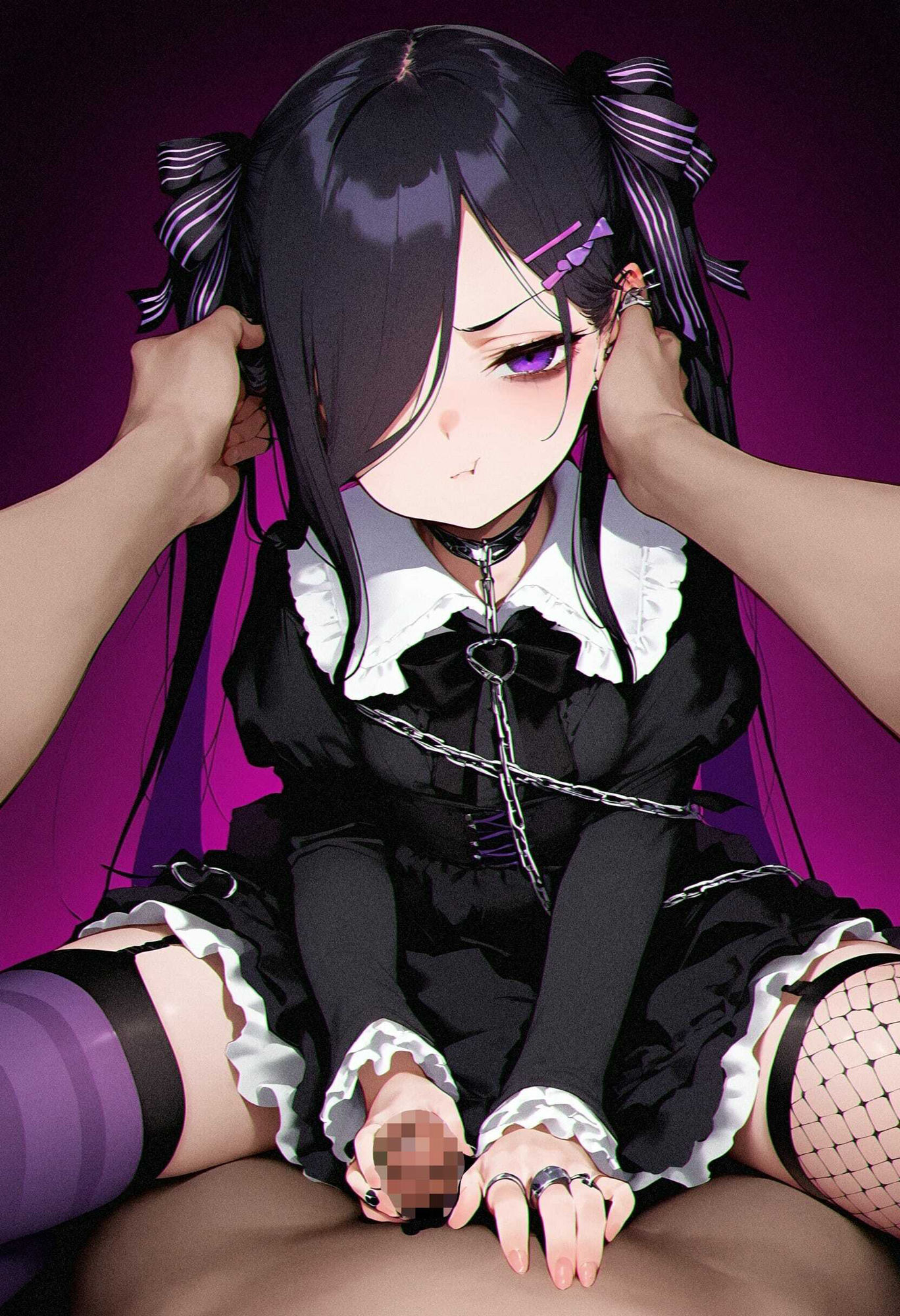 サンプル画像6:紫な地雷系ちゃん(くいこみメロンぱん) [d_399131]