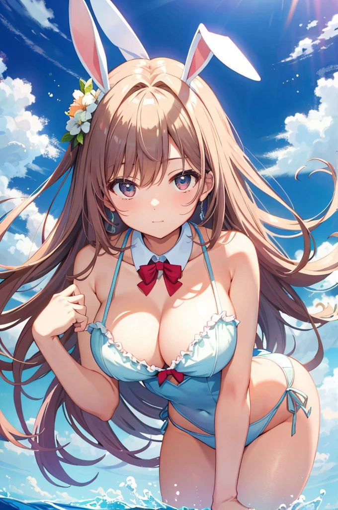 サンプル画像1:巨乳バニーガール美女【妄想イラスト美女図鑑vol.91】(AIイラスト美女研究所) [d_399133]