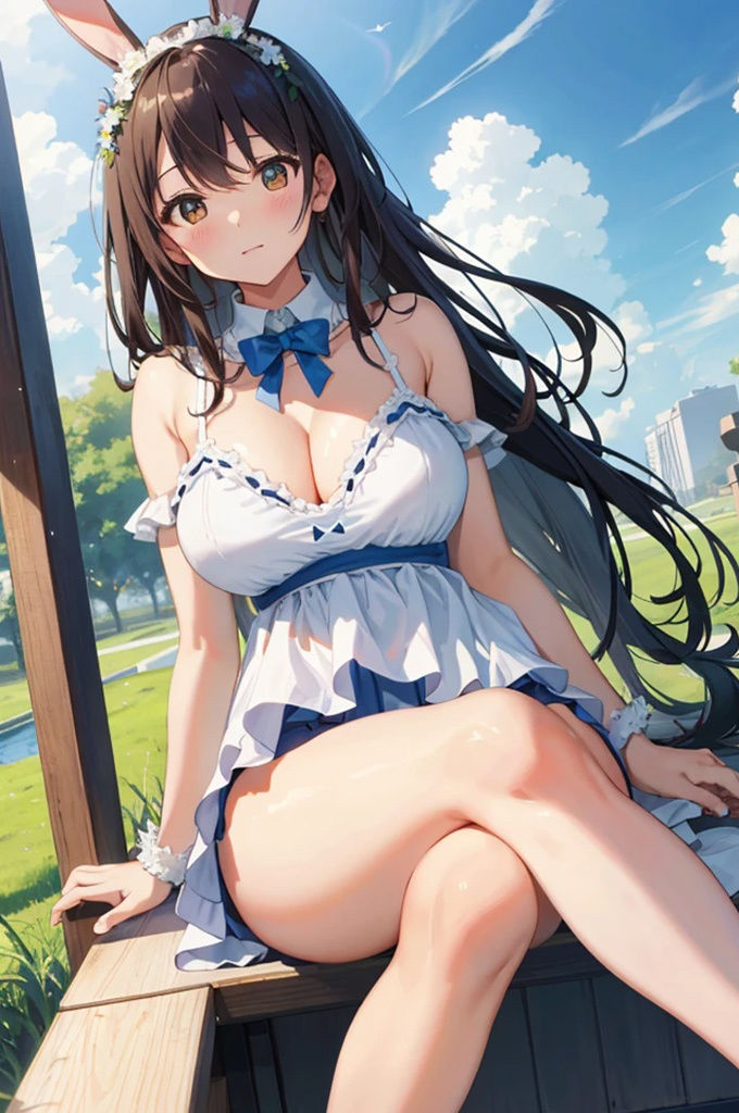 巨乳バニーガール美女【妄想イラスト美女図鑑vol.91】のサンプル画像 6