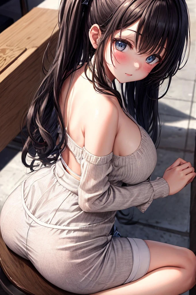 サンプル画像1:爆乳ふりむき美女【妄想イラスト美女図鑑vol.93】(AIイラスト美女研究所) [d_399137]