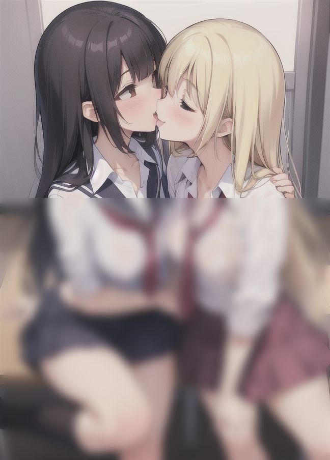 サンプル画像1:学校でイチャイチャレズビアンカップル(原液カルピス) [d_399148]