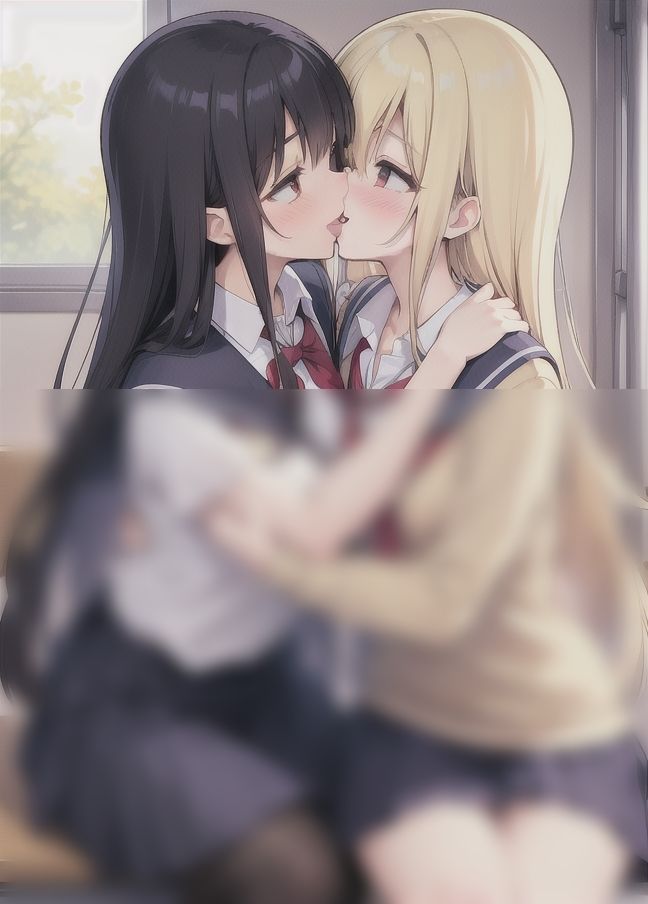 サンプル画像4:学校でイチャイチャレズビアンカップル(原液カルピス) [d_399148]