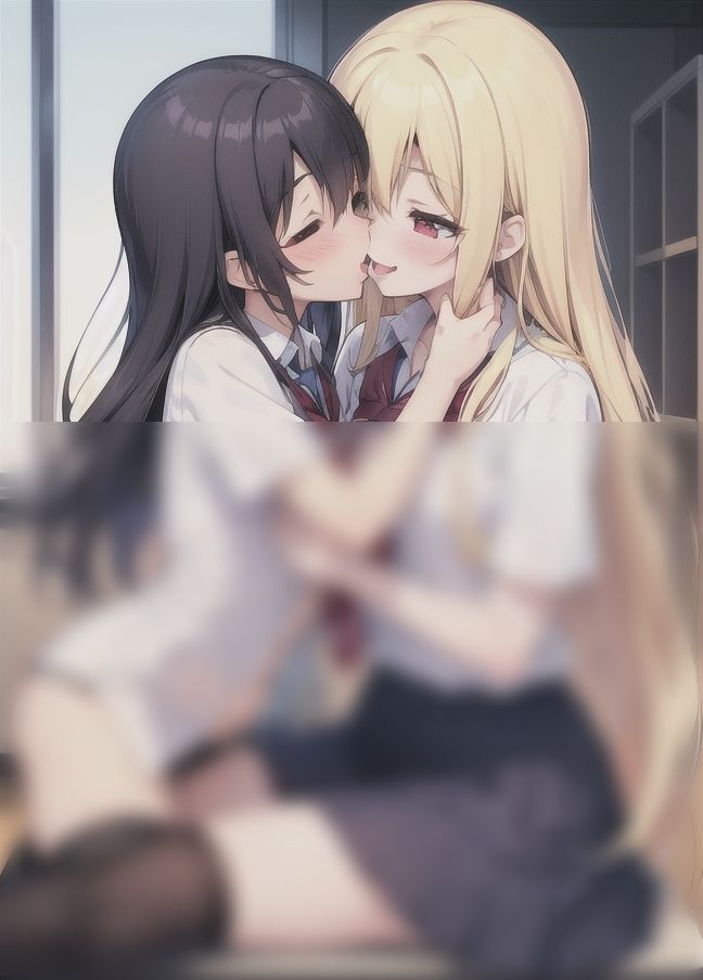 サンプル画像5:学校でイチャイチャレズビアンカップル(原液カルピス) [d_399148]