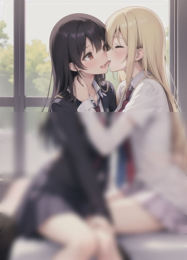 サンプル画像3:相性抜群のメスたち「イチャイチャレズカップル」(くれよん王国) [d_399156]