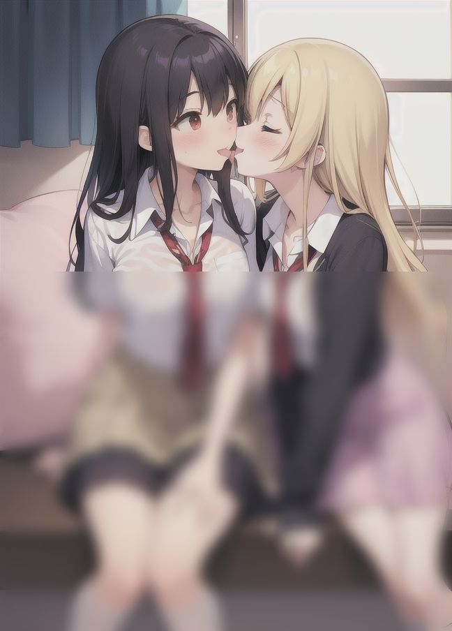 サンプル画像4:相性抜群のメスたち「イチャイチャレズカップル」(くれよん王国) [d_399156]