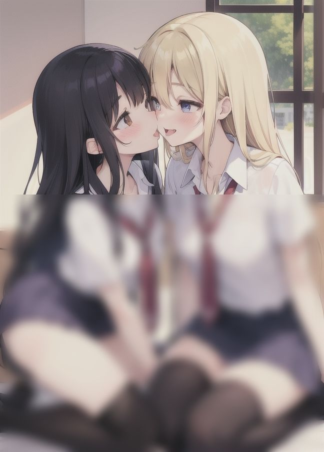 サンプル画像5:相性抜群のメスたち「イチャイチャレズカップル」(くれよん王国) [d_399156]