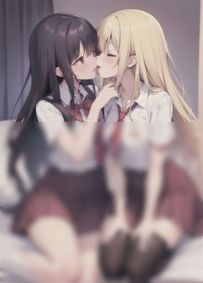 サンプル画像6:相性抜群のメスたち「イチャイチャレズカップル」(くれよん王国) [d_399156]