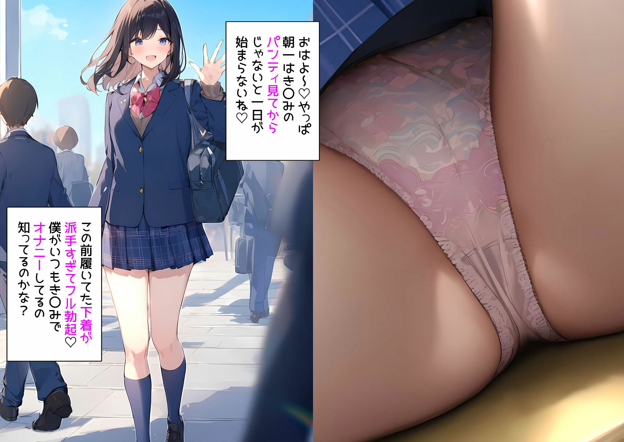 サンプル画像2:僕はクラスメイト全員の下着が見たい6 大好きな紺色の靴下編(日替わりさん) [d_399192]