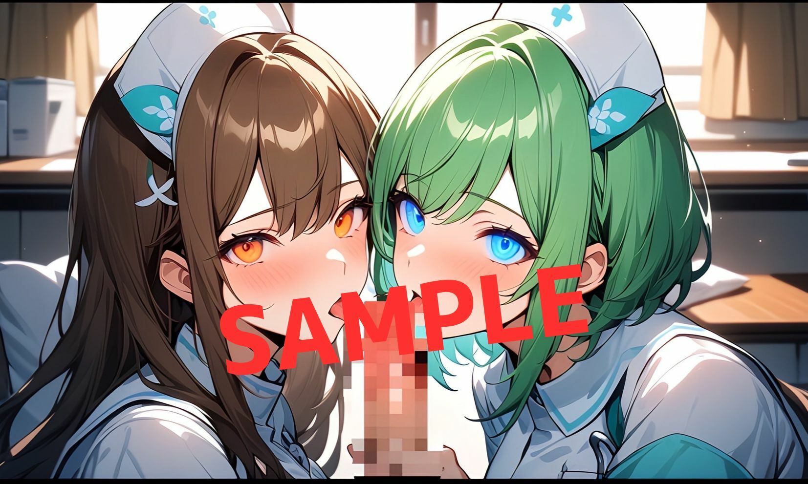 サンプル画像2:美女洗脳Wフェラチオ(あいあんぱん) [d_399202]